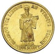 2 Scudi Resumption of Coinage, San Marino, 1974 reverse image