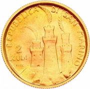 2 Scudi The Republic obverse image