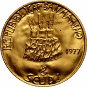 2 Scudi Democracy obverse image