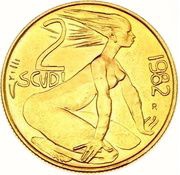 2 Scudi Defense of Freedom, San Marino, 1982 reverse image