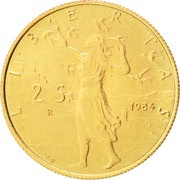 2 Scudi Freedom, San Marino, 1984 reverse image