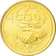 2 Scudi Disarmament, San Marino, 1988 reverse image