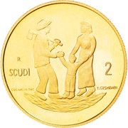 2 Scudi International Year of the Family, San Marino, 1994 reverse image