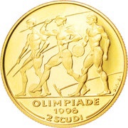 2 Scudi 1996 Olympic Games, San Marino, 1996 reverse image