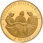 2 Scudi The Marriage of the Virgin, San Marino, 1999 reverse image