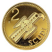 2 Scudi Gothic Eagle Brooch, San Marino, 2004 reverse image