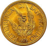 5 Scudi Peace obverse image