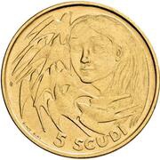 5 Scudi Justice, San Marino, 1980 reverse image