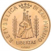 5 Scudi International Year of Youth obverse image