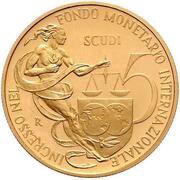5 Scudi International Monetary Fund, San Marino, 1993 reverse image