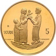 5 Scudi International Year of Family, San Marino, 1994 reverse image