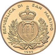 5 Scudi Birth of Venus obverse image