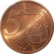 5 Euro Cents 2nd type reverse image