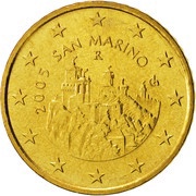50 Euro Cents 1st type, 1st map obverse image