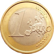 1 Euro 1st type, 2nd map reverse image