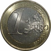 1 Euro 2nd type reverse image