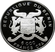 6000 Francs CFA Elephant obverse image