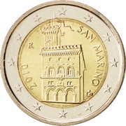 2 Euros 1st type, 2nd map obverse image
