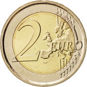 2 Euros Dante Alighieri, San Marino, 2015 reverse image