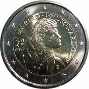 2 Euros Leonardo da Vinci obverse image