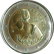 2 Euros Raffaello Sanzio obverse image