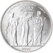 5 Euros Independence, Tolerance, Liberty reverse image