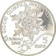 5 Euros 2006 Turin Olympics reverse image