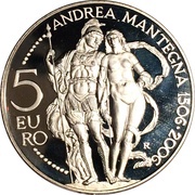 5 Euros Andrea Mantegna reverse image