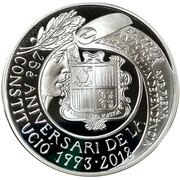 5 Euros Constitution of Andorra obverse image