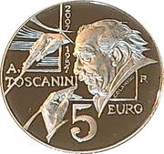 5 Euros Toscanini, San Marino, 2007 reverse image