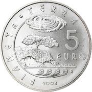 5 Euros International Year of Planet Earth, San Marino, 2008 reverse image