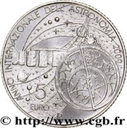 5 Euros International Year of Astronomy, San Marino, 2009 reverse image