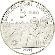 5 Euros European Explorers, San Marino, 2011 reverse image