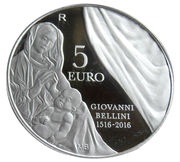 5 Euros Giovanni Bellini, San Marino, 2016 reverse image