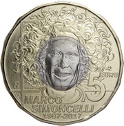 5 Euros Marco Simoncelli reverse image