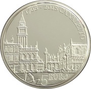 5 Euros Canaletto, San Marino, 2018 reverse image