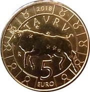 5 Euros Taurus reverse image