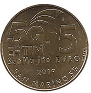 5 Euros 5G in San Marino reverse image