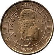 5 Euros Virgo reverse image