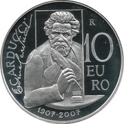 10 Euros Giosuè Carducci, San Marino, 2007 reverse image