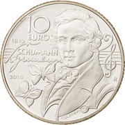 10 Euros Robert Schumann, San Marino, 2010 reverse image