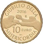 10 Euro Jubilee of Mercy reverse image