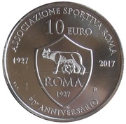 10 Euros AS Roma, San Marino, 2017 reverse image