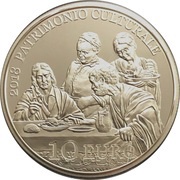 10 Euros European Year of Cultural Heritage, San Marino, 2018 reverse image