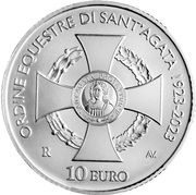 10 Euros Equestrian Order of Saint Agatha reverse image
