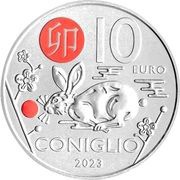 10 Euros Rabbit reverse image