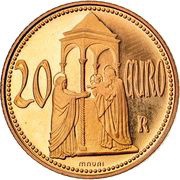 20 Euros Jesus at the Temple, San Marino, 2003 reverse image