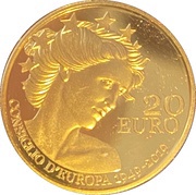 20 Euros 70th anniversary of the Council of Europe, San Marino, 2019 reverse image