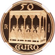 50 Euros The Pentecost, San Marino, 2003 reverse image