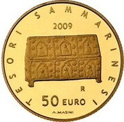 50 Euros Treasures of San Marino, San Marino, 2009 reverse image